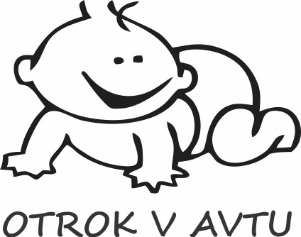 Nalepka Otrok v avtu T0002