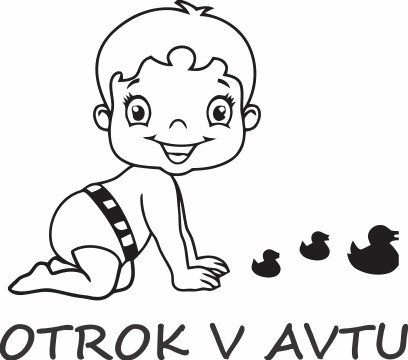 Nalepka Otrok v avtu T0004