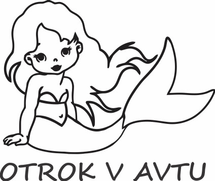 Nalepka Otrok v avtu T0010