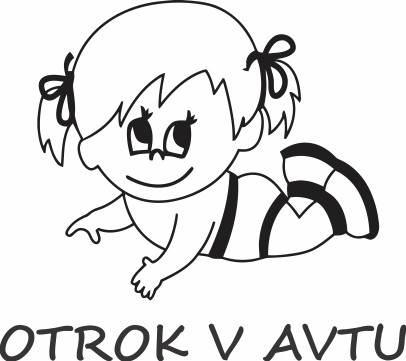 Nalepka Otrok v avtu T0015