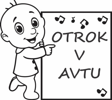 Nalepka Otrok v avtu T0019