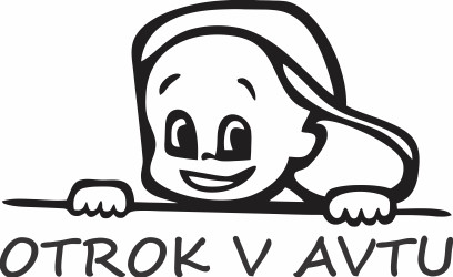 Nalepka Otrok v avtu T0020