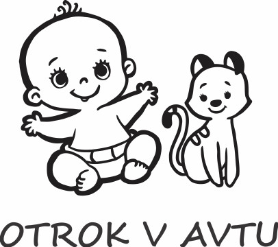 Nalepka Otrok v avtu T0023