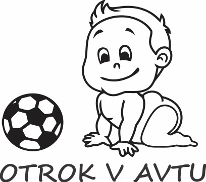 Nalepka Otrok v avtu T0030