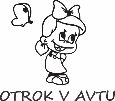 Nalepka Otrok v avtu T0033