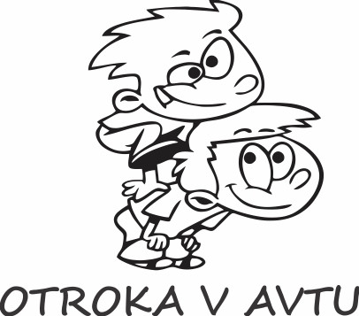 Nalepka Otrok v avtu T0034