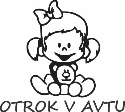 Nalepka Otrok v avtu T0035