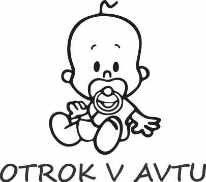 Nalepka Otrok v avtu T0036