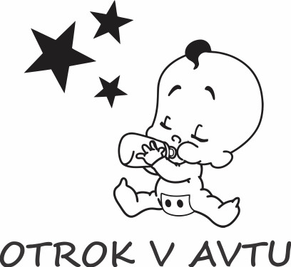 Nalepka Otrok v avtu T0037