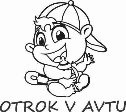 Nalepka Otrok v avtu T0038