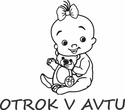 Nalepka Otrok v avtu T0039