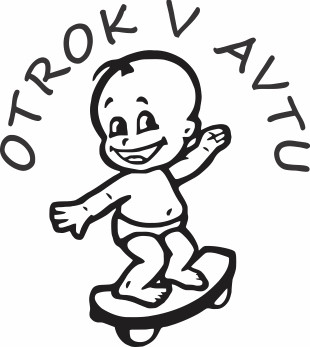 Nalepka Otrok v avtu T0042