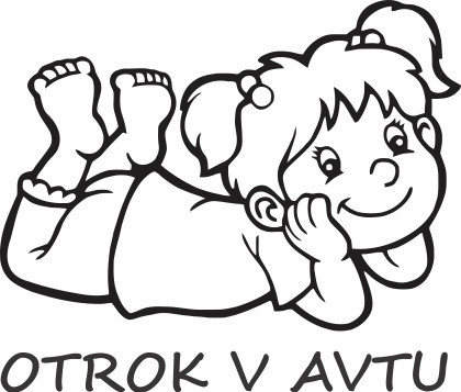 Nalepka Otrok v avtu T0043