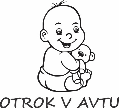 Nalepka Otrok v avtu T0046