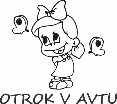 Nalepka Otrok v avtu T0048