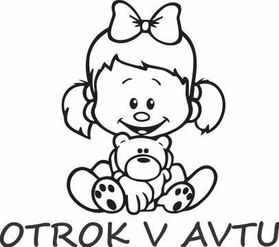 Nalepka Otrok v avtu T0050