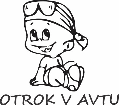 Nalepka Otrok v avtu T0051