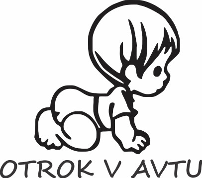 Nalepka Otrok v avtu T0053