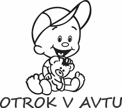 Nalepka Otrok v avtu T0055