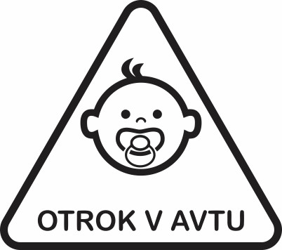 Nalepka Otrok v avtu T0056