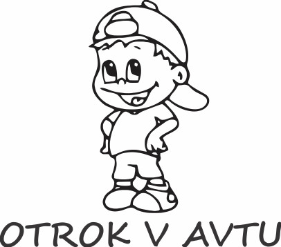 Nalepka Otrok v avtu T0057