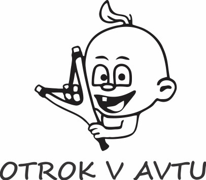 Nalepka Otrok v avtu T0069