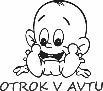 Nalepka Otrok v avtu T0070