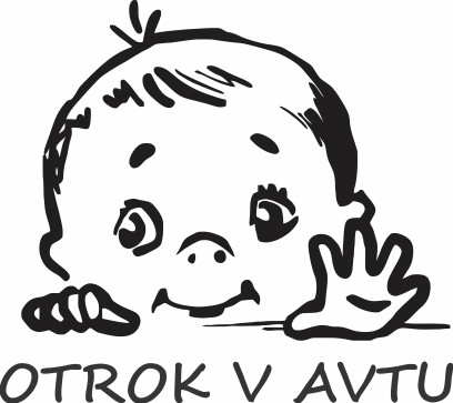 Nalepka Otrok v avtu T0075