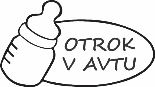 Nalepka Otrok v avtu T0083