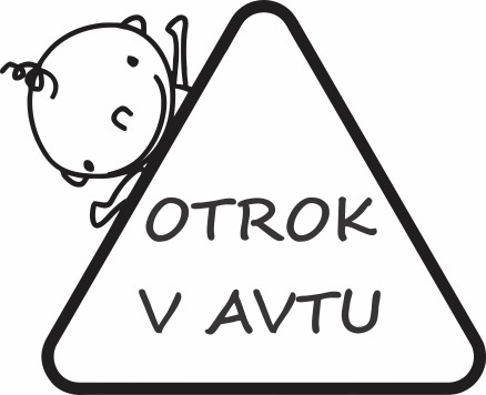 Nalepka Otrok v avtu T0085