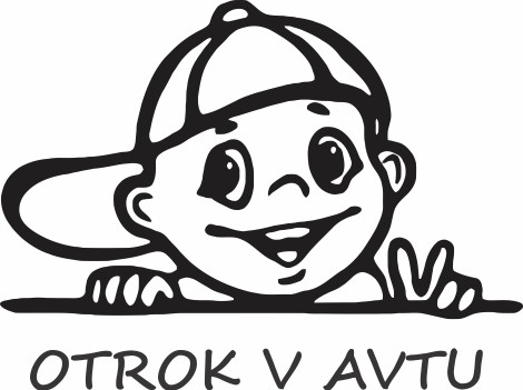 Nalepka Otrok v avtu T0086
