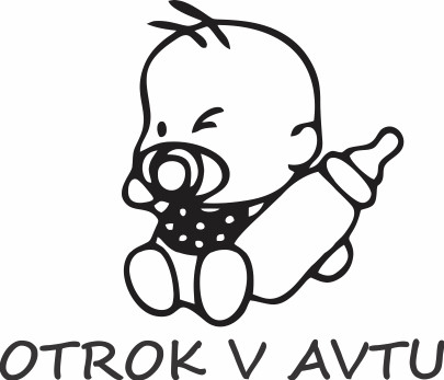 Nalepka Otrok v avtu T0087