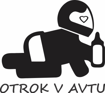 Nalepka Otrok v avtu T0096