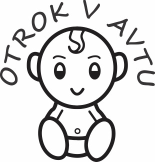 Nalepka Otrok v avtu T0097