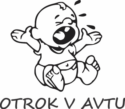 Nalepka Otrok v avtu T0104