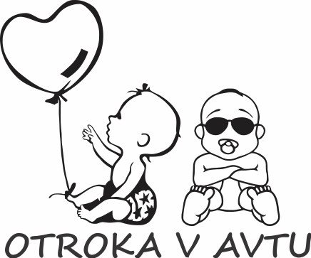 Nalepka Otroka v avtu T0107