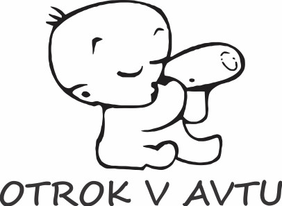 Nalepka Otrok v avtu T0109