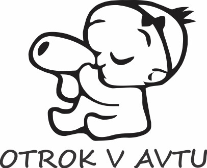 Nalepka Otrok v avtu T0120