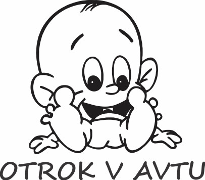 Nalepka Otrok v avtu T0122