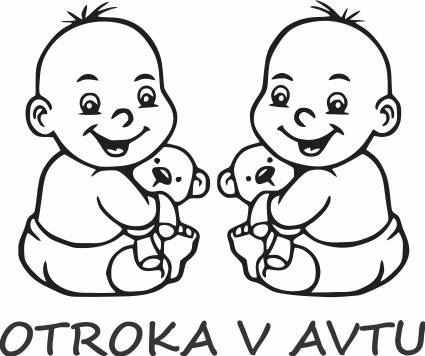 Nalepka Otroka v avtu T0129