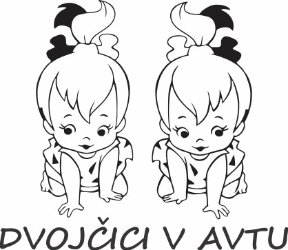 Nalepka Dvojčici v avtu T0137