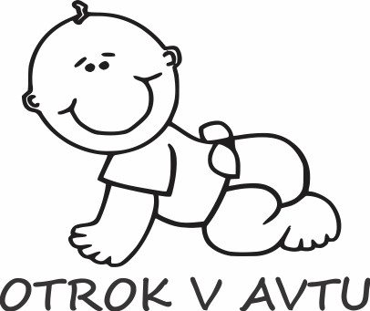 Nalepka Otrok v avtu T0139