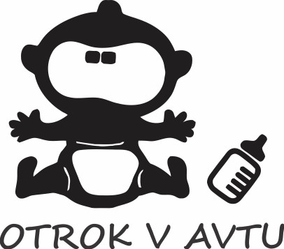 Nalepka Otrok v avtu T0140