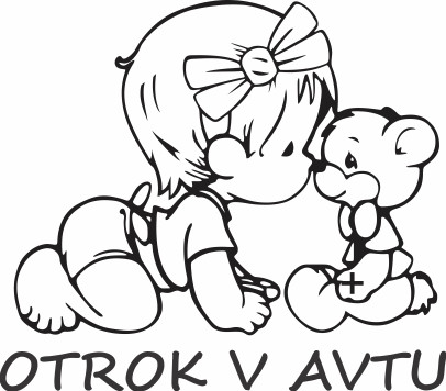 Nalepka Otrok v avtu T0142