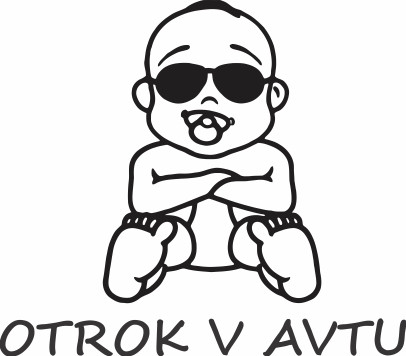 Nalepka Otrok v avtu T0149