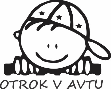 Nalepka Otrok v avtu T0151