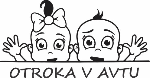 Nalepka Otroka v avtu T0154