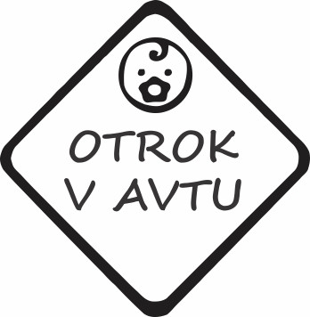 Nalepka Otrok v avtu T0159