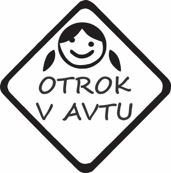 Nalepka Otrok v avtu T0160