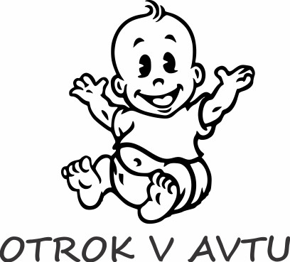 Nalepka Otrok v avtu T0167